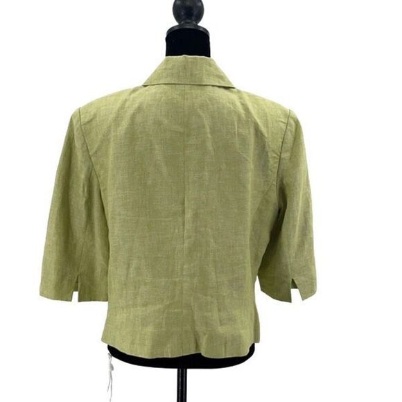 Trousers Etc. Womens‎ Linen Blend Button Front Notch Blazer Size 10 - Picture 4 of 11